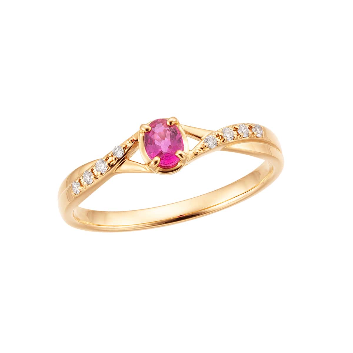 K18イエローゴールドルビーリング(RFR422-002)|TSUTSUMI（ジュエリー