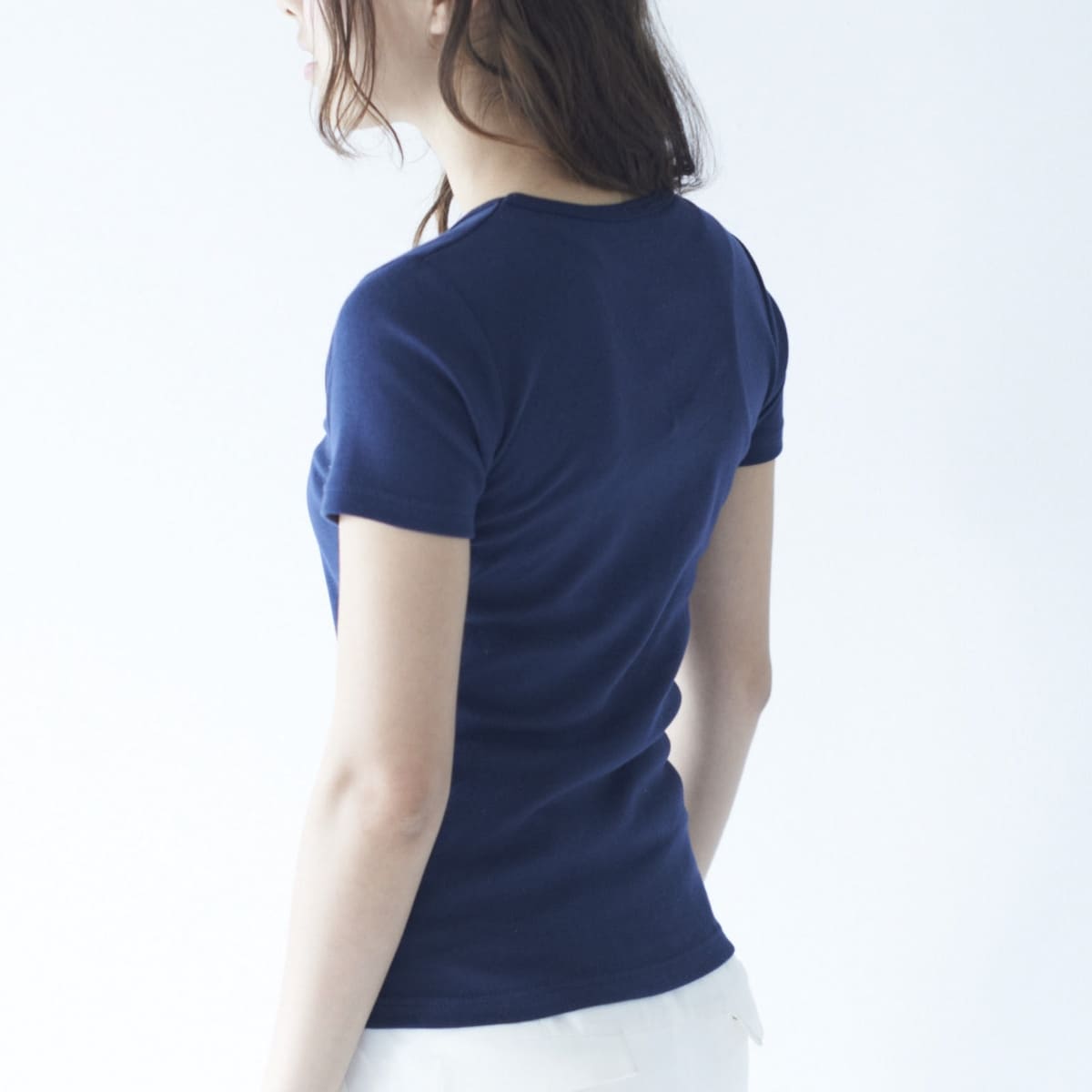 S/S VネックTシャツ | レディース | 1枚 | DM4315 | ネイビー – Tshirt