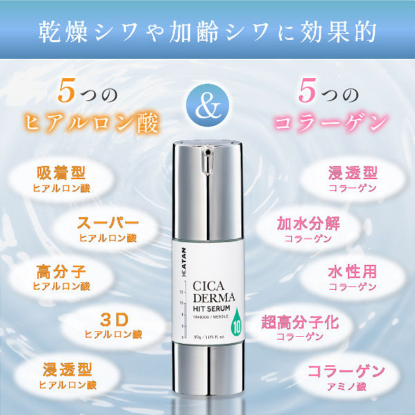KATANシカダーマヒットセラム10本品半額！進化版登場CICA×美容針で