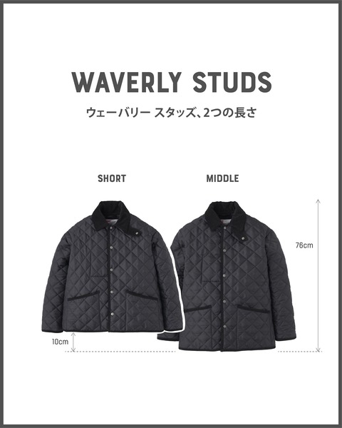 WAVERLY STUDS SHORT ウェーバリー スタッズ ショート｜ネイビー