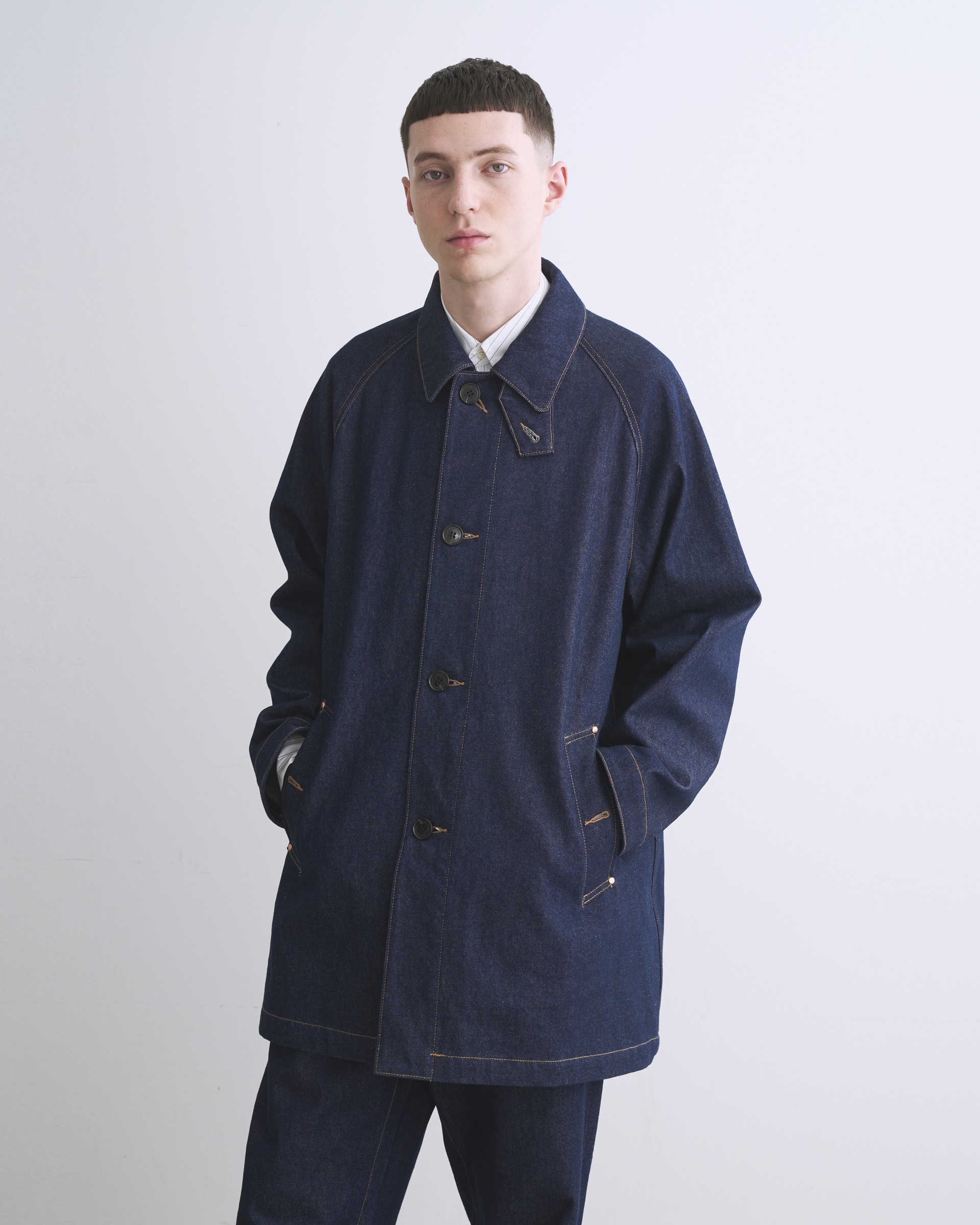 UNIONWEAR】WORK COAT 002D ワークコート 002D｜インディゴ（金茶
