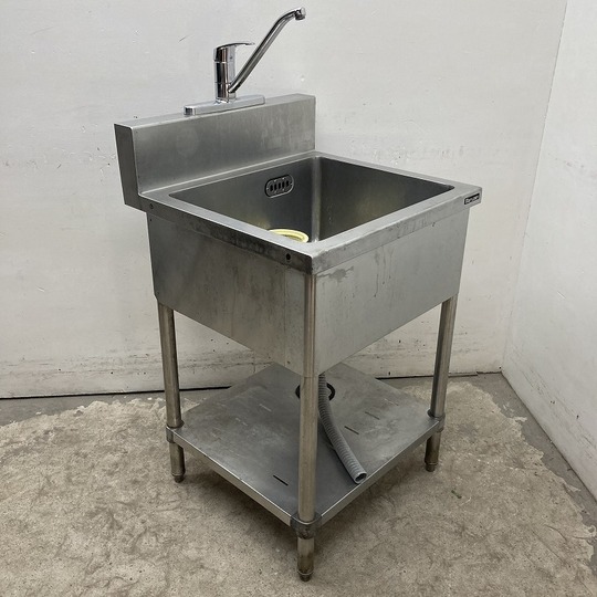 1槽シンク カラン付き マルゼン W600×D600×H850(BG1000)mm 厨房用 業務