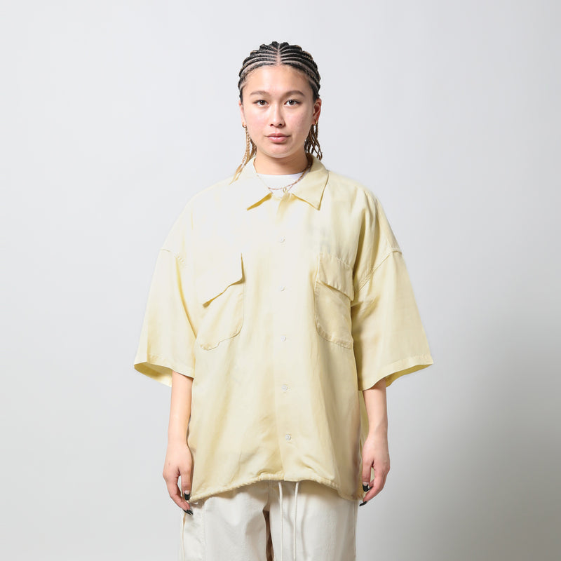 OPEN COLLAR CUPRA HEMP S/S SHIRT｜NANAMICA｜TOPS（トップス