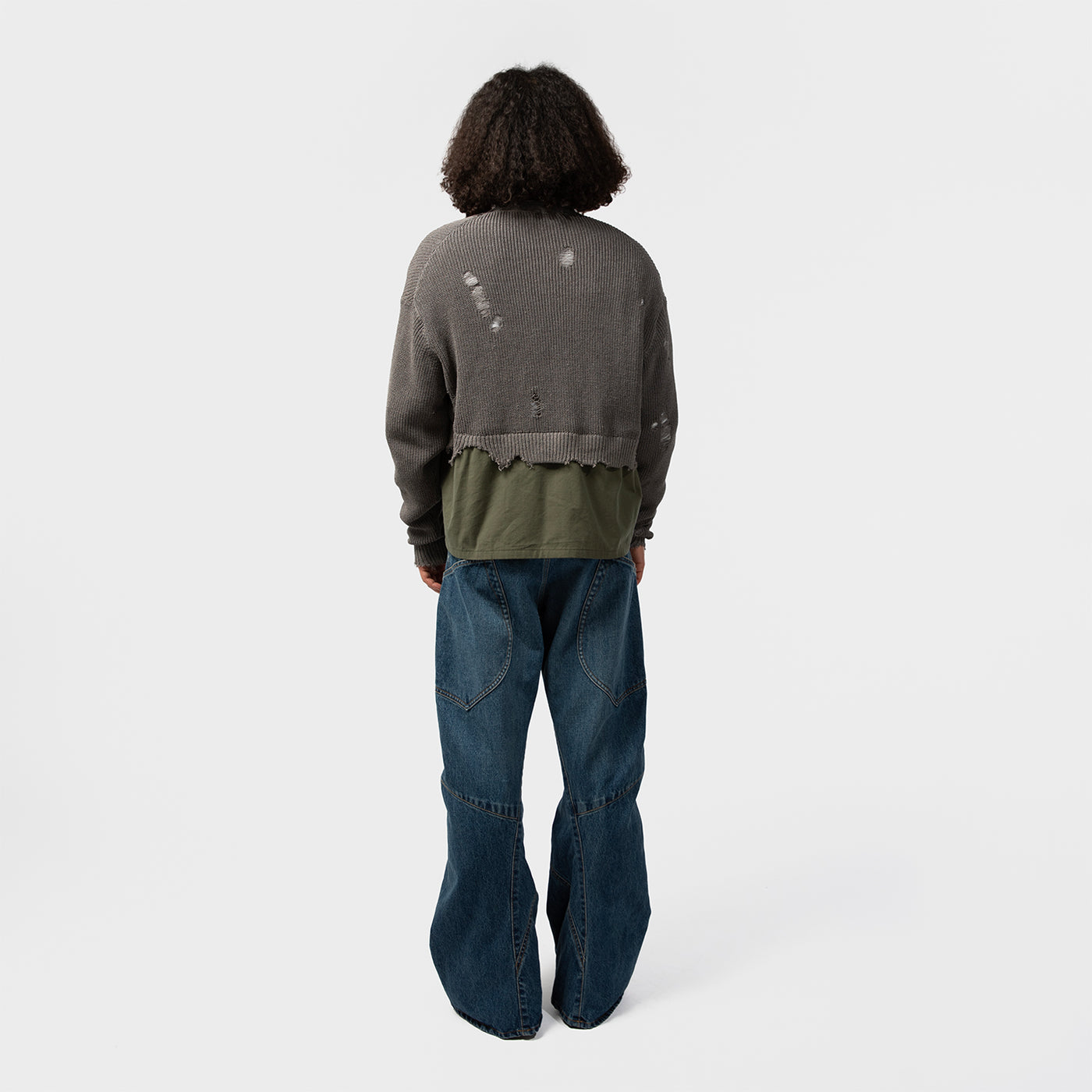 DESTROYED KNIT CARDIGAN｜KHOKI｜TOPS（トップス）｜【公式通販 UNION