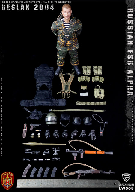 crazyfigure】LW008 1/12 Russian Alpha Special Forces Grenadier