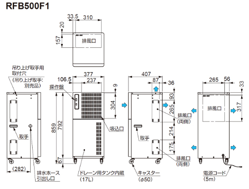 オリオン RFB500F1 小型可搬式除湿乾燥機 ウエダ金物【公式サイト】