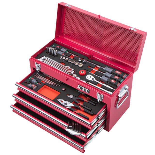 KTC SK35024X 9.5sq.スタンダードセット50点(3段3引出し) 【SKセール