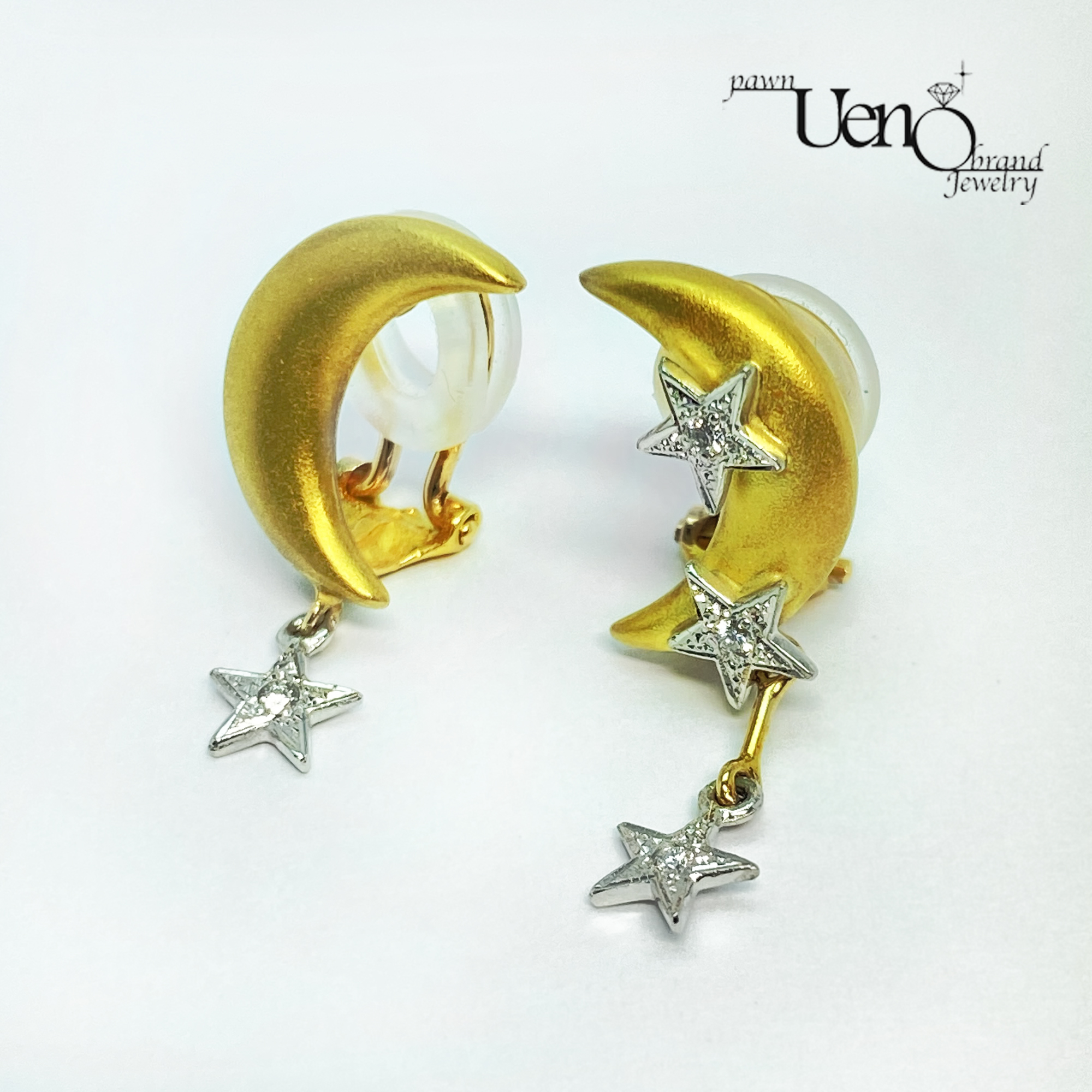 K18 PT900 ダイヤ As Time アズタイム 石川暢子 ムーン&スターモチーフ