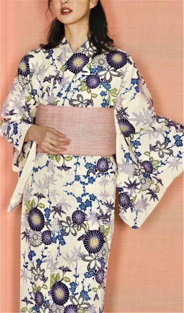 女物浴衣「源氏物語」ゆかた紅型調 商品詳細│柄のうえ新│職人の手