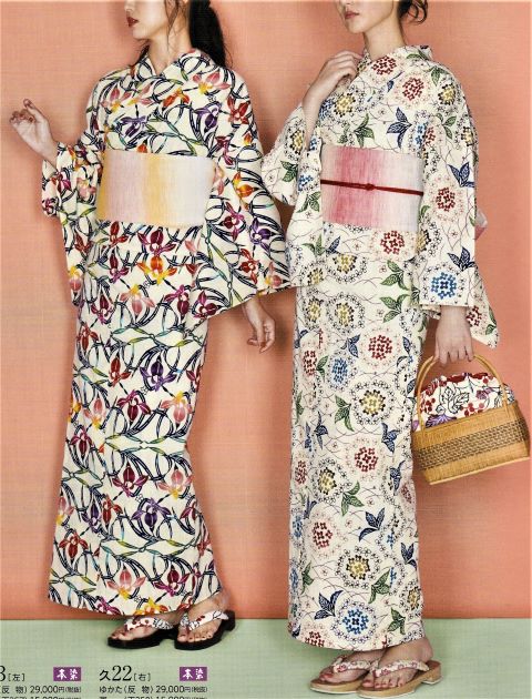 女物浴衣「源氏物語」ゆかた紅型調 商品詳細│柄のうえ新│職人の手