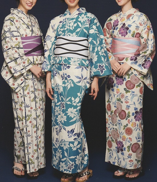 女物浴衣「源氏物語」ゆかた紅型調 商品詳細│柄のうえ新│職人の手