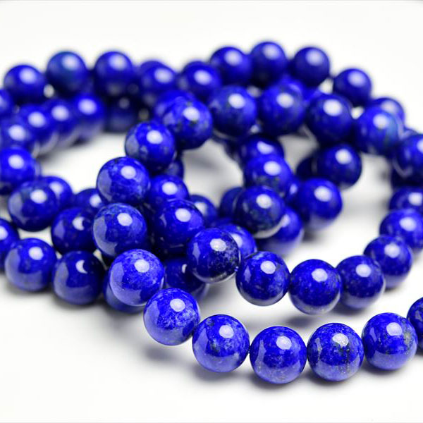 ラピスラズリ ブレスレット（約9.5mm～10mm珠） 強運を引き寄せる石