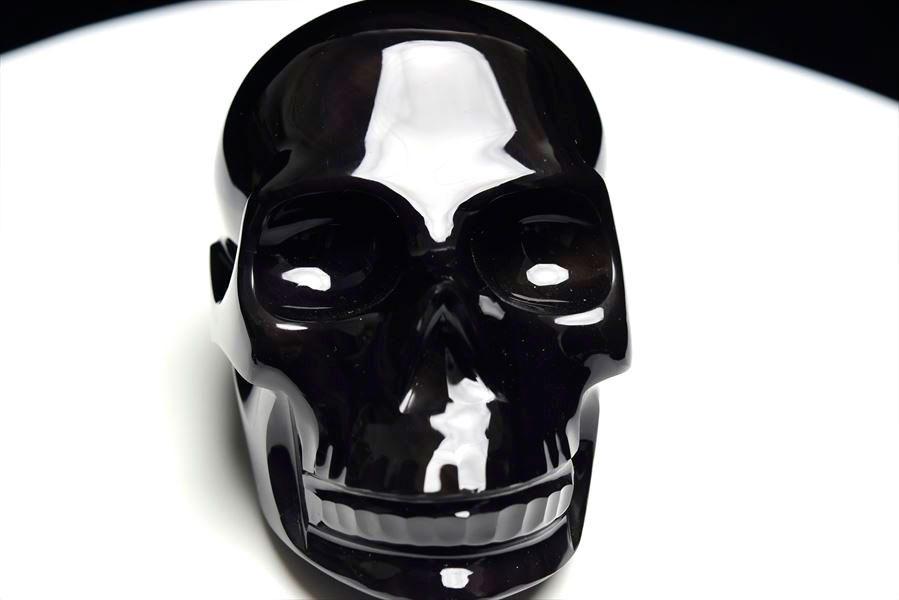 スカル】レインボーオブシディアン ドクロ・髑髏（骸骨）型 置物