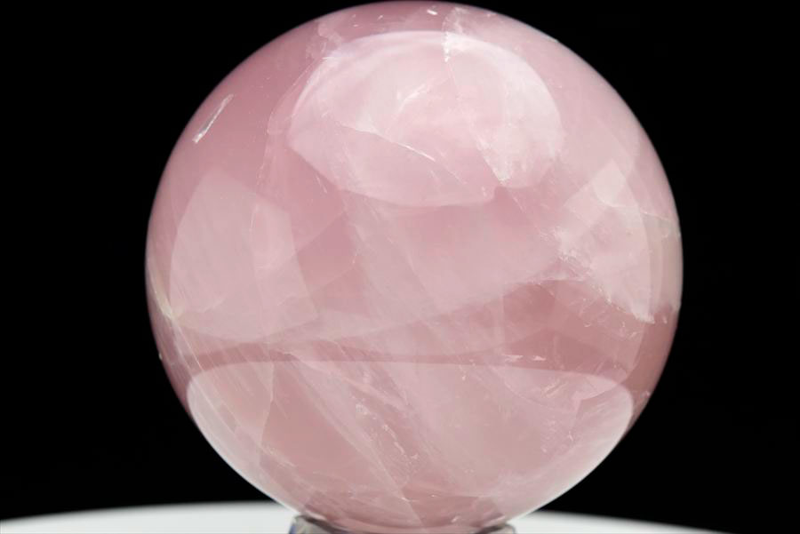 スターローズクォーツ 丸玉 置物｜マダガスカル産｜スター効果｜アステ