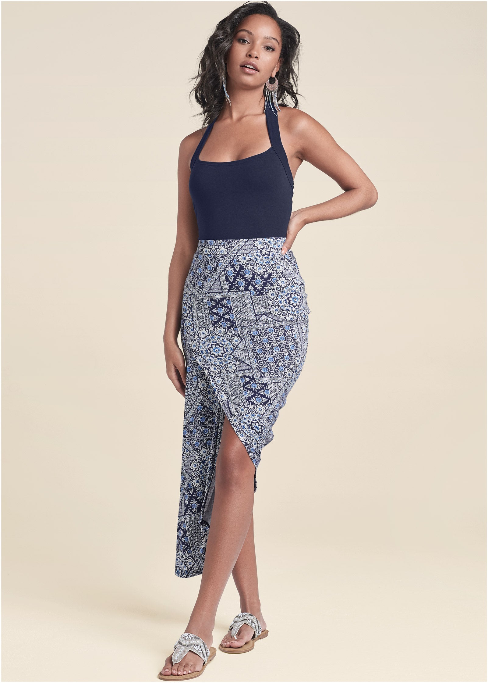 Easy Halter Top - Navy – Venus Fashion