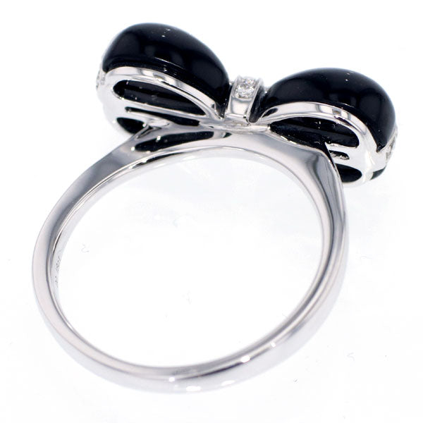 K18WG ダイヤモンド オニキス リング D0.18ct – Venus Jewel