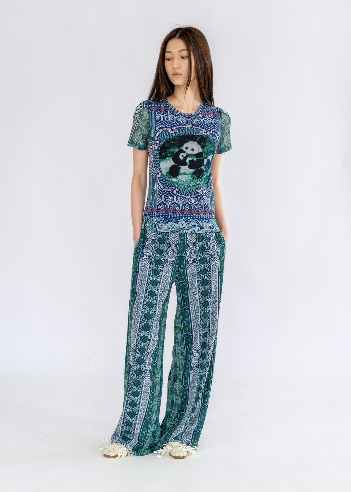 ⭐︎美品ヴィヴィアンタム⭐︎今季Panda nettingスカート PANDA