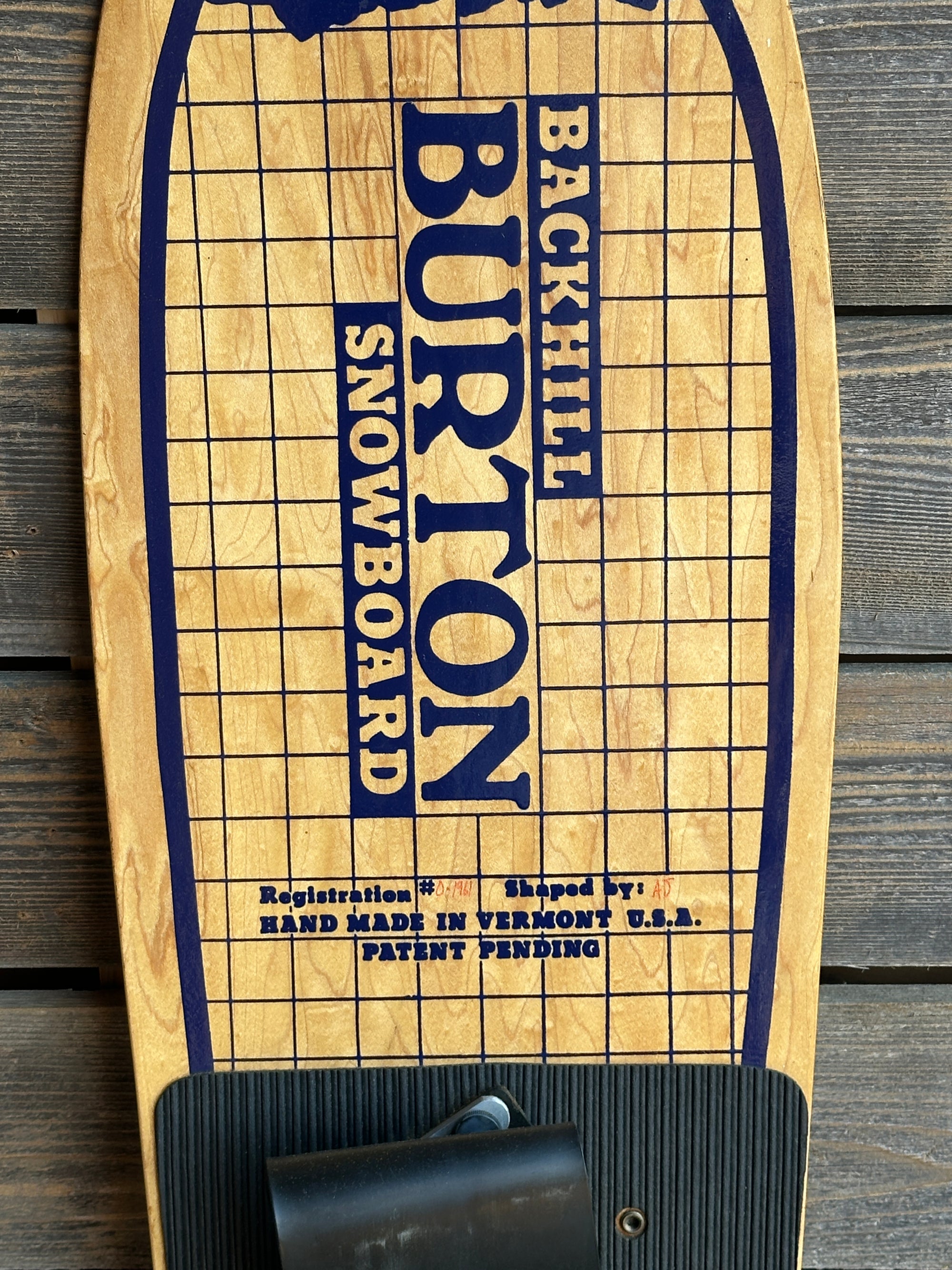 1983 Vintage Burton Backhill Snowboard (with Original Box