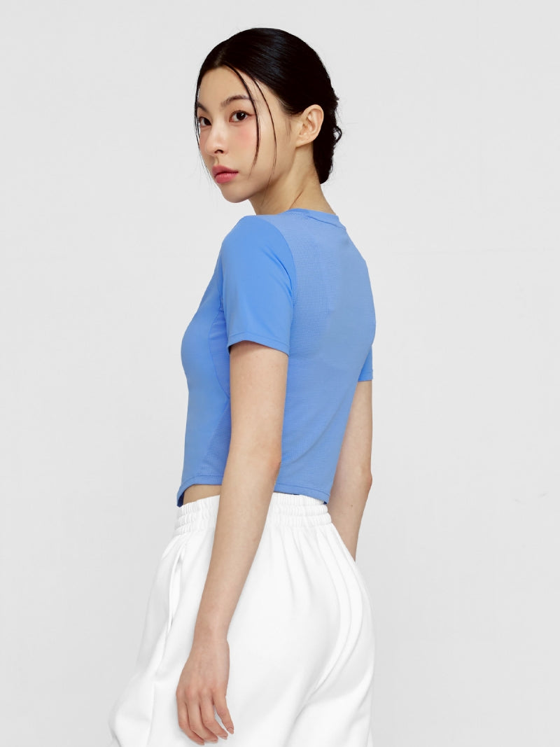 アイス・セント 接触冷感 ほのかな香り クロップド丈 半袖