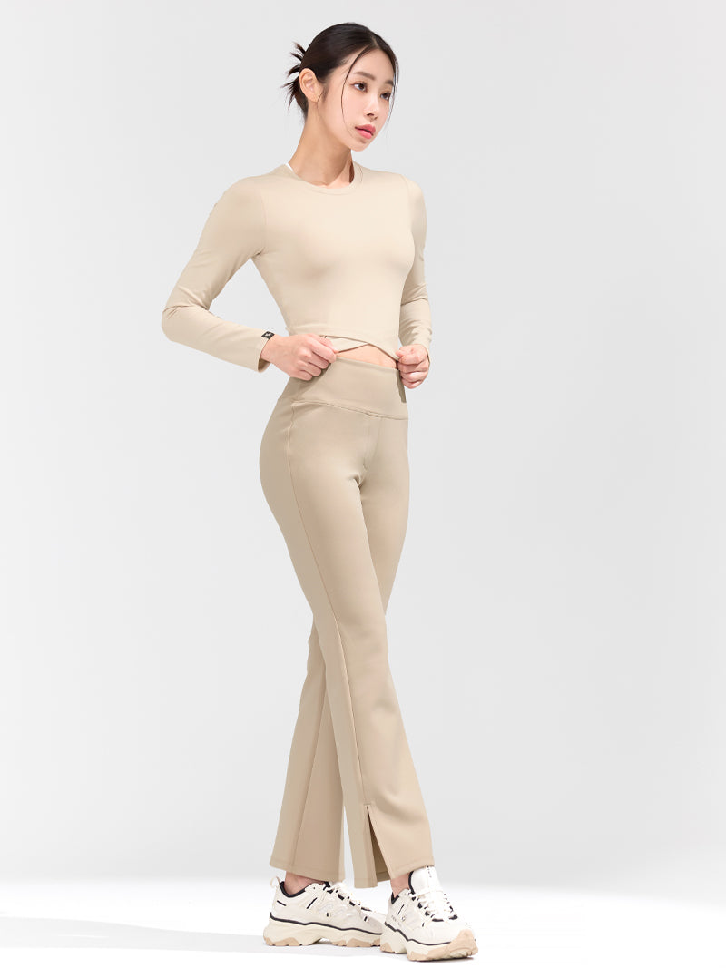 XWFTP03H3 ストレッチ フォーマル スリット入り フレアパンツ