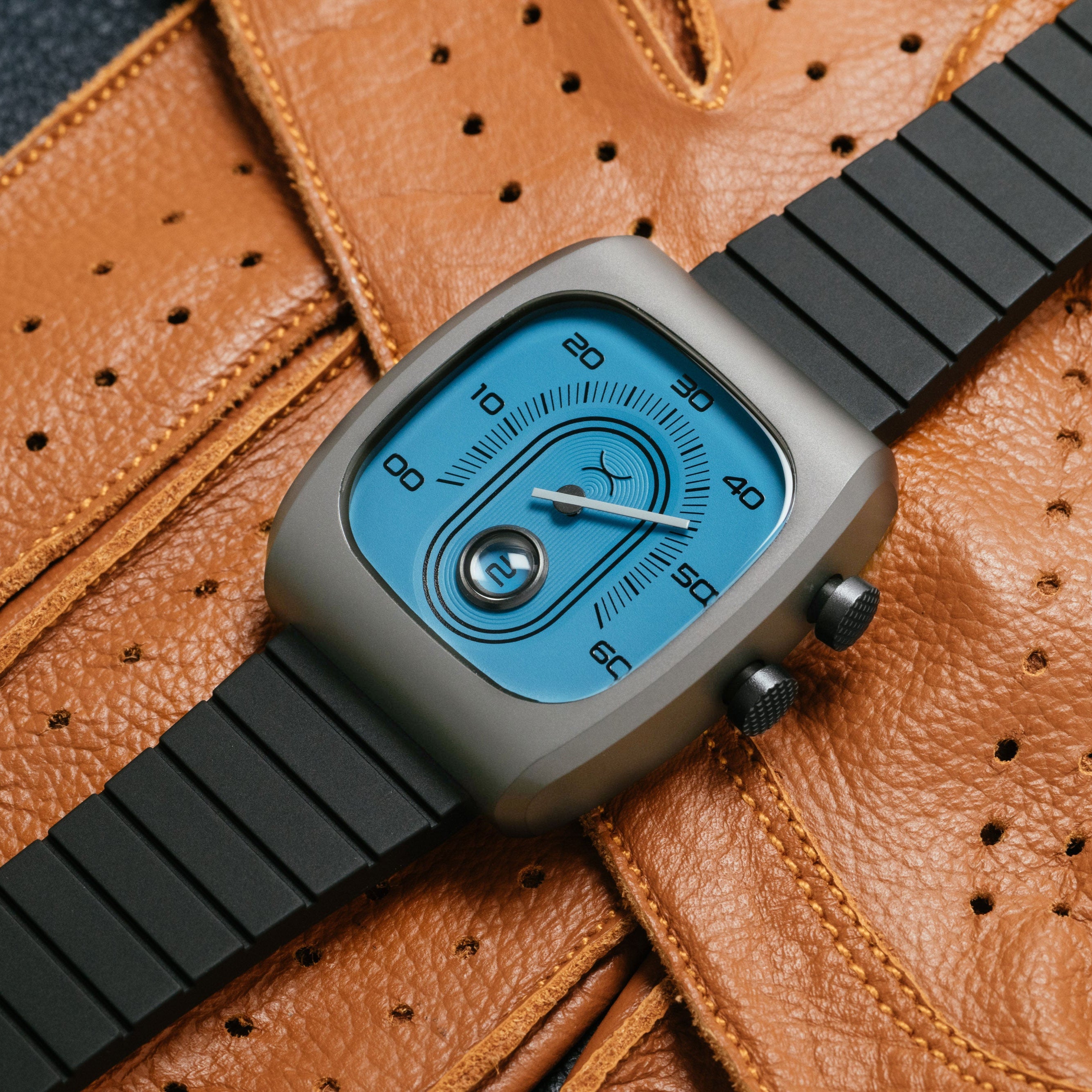 Retroscope Jump Hour Slate Blue | Xeric.com – Xeric Watches