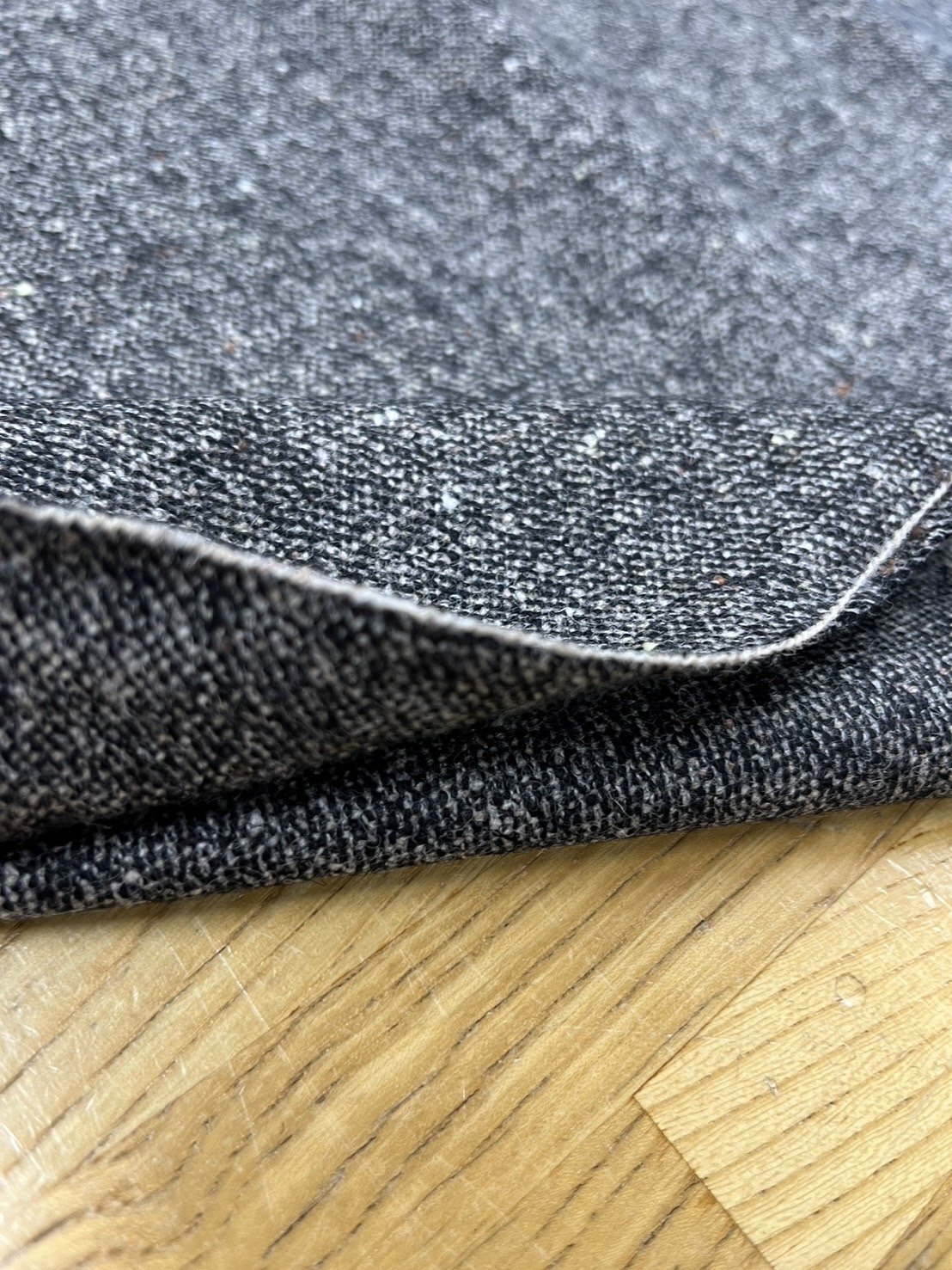 生地：ネップウールツイードストレッチ（茶） - 日暮里繊維街 要藤商店