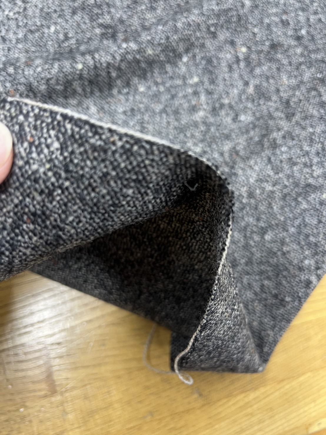 生地：ネップウールツイードストレッチ（茶） - 日暮里繊維街 要藤商店