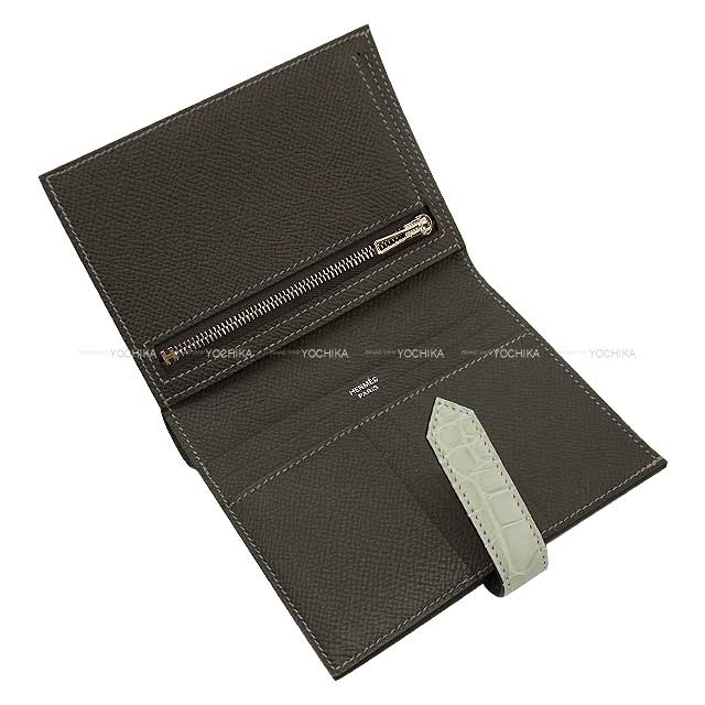 HERMES エルメス 二つ折り財布 ベアンコンパクト タッチ グラファイト