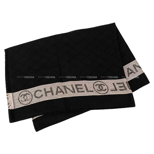 CHANEL シャネル ストール ココマーク ロゴ フリンジ マトラッセ 大判