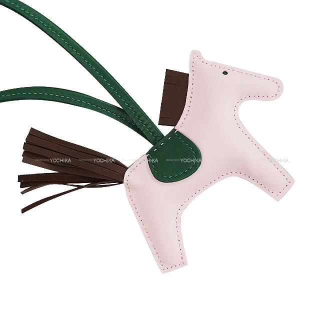 HERMES エルメス バッグチャーム ロデオ PM ローズダーリン/ショコラ