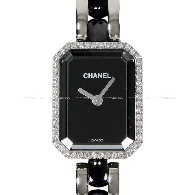 CHANEL シャネル 腕時計 プルミエール ダイヤ付き 黒 (ブラック
