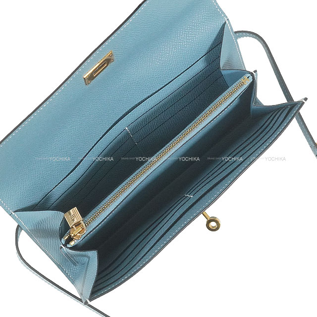 HERMES エルメス 長財布 ケリーウォレット ロング クラシック ブルー