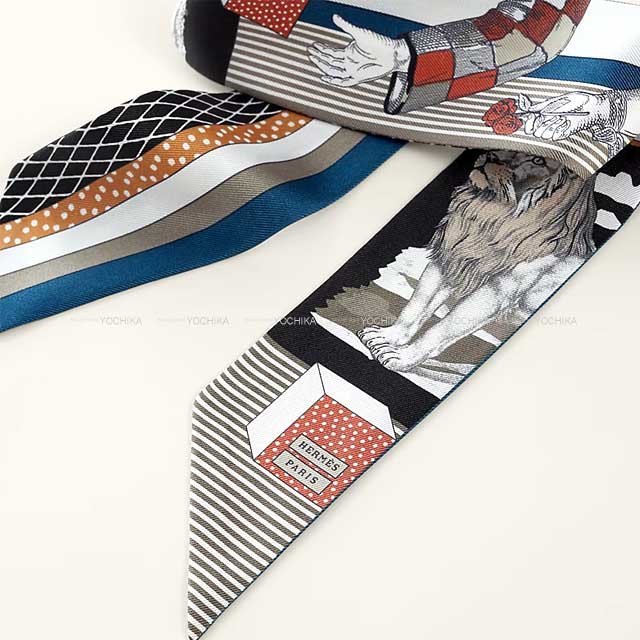 HERMES エルメス スカーフ ツイリー グラン テアトル ヌーヴォー 黒