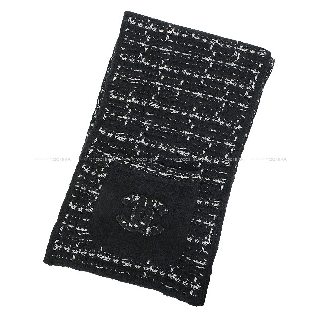 2023年秋冬 CHANEL シャネル マフラー ココマーク ツイード ポケット付