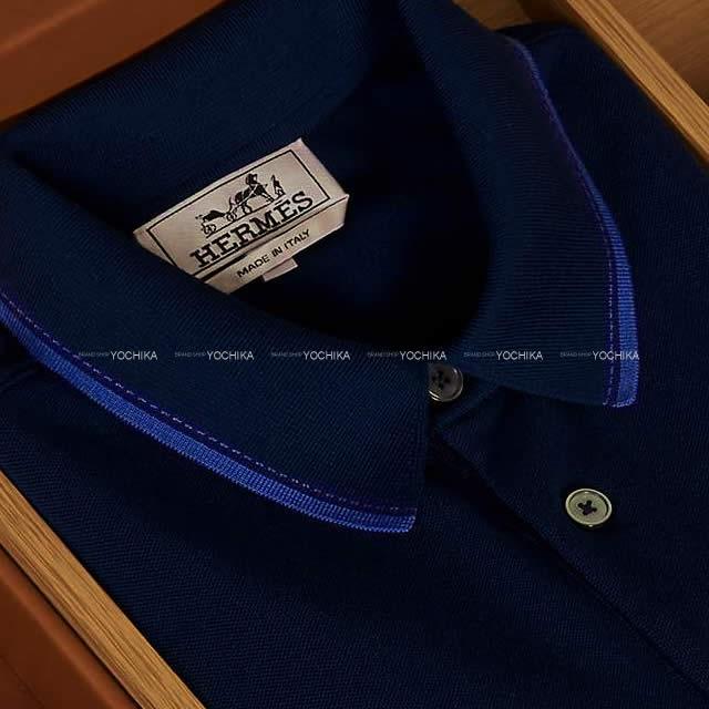 HERMES ブラウン ポロシャツ 胸ポケット付き エルメス M HERMES