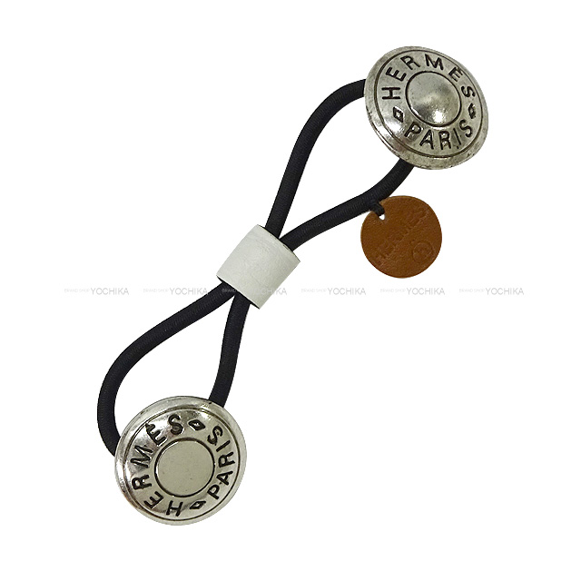 HERMES エルメス ヘアアクセサリー プティアッシュ セリエ ボタン付