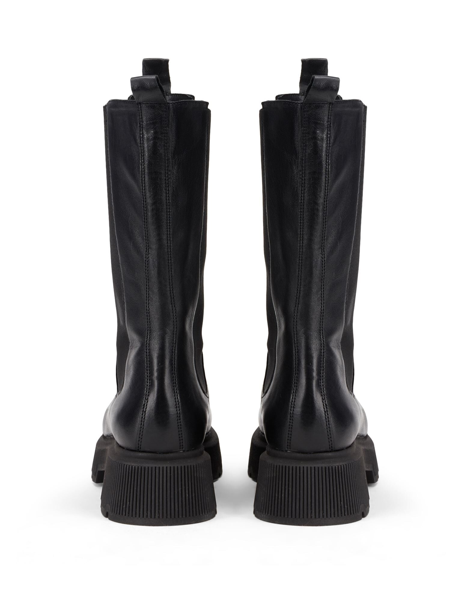 LEATHER HIGH CHELSEA ANKLE BOOT | Black Women's Ankle Boot | YOOX