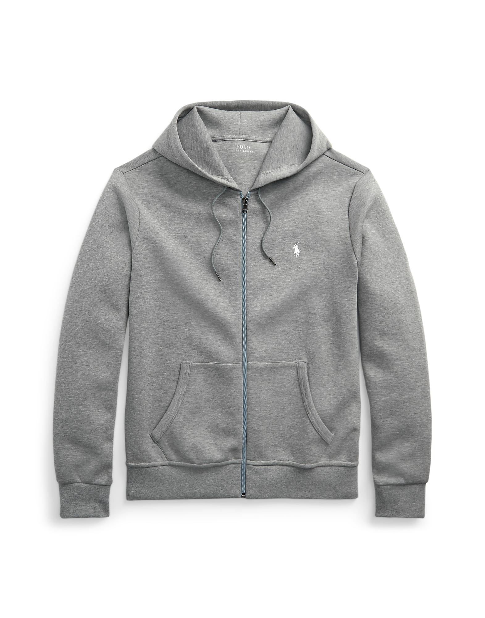 DOUBLE-KNIT FULL-ZIP HOODIE | Grey Men's Hooded Sweatshirt | YOOX