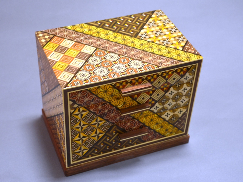 寄木7寸3ツ引き出し 小寄木 商品詳細｜寄木細工・箱根細工｜いづみや