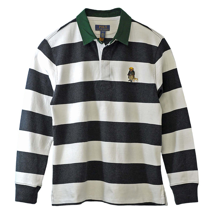 ポロ ラルフローレン ボーイズポロベアボーダーラガーシャツ 長袖 ポロ