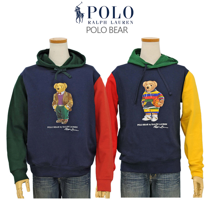 POLO ラルフローレンポロベア 切替パーカー送料無料 トレ-ナ-、パ-カ