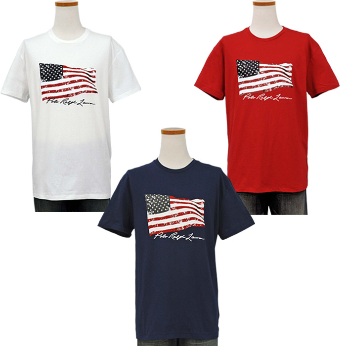 POLO ラルフローレン星条旗プリント 半袖Tシャツ送料無料 半袖 Tシャツ