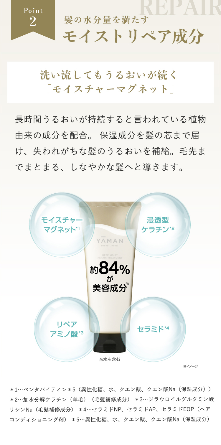 ディープモイスト リペアトリートメント｜ヤーマン公式通販サイト