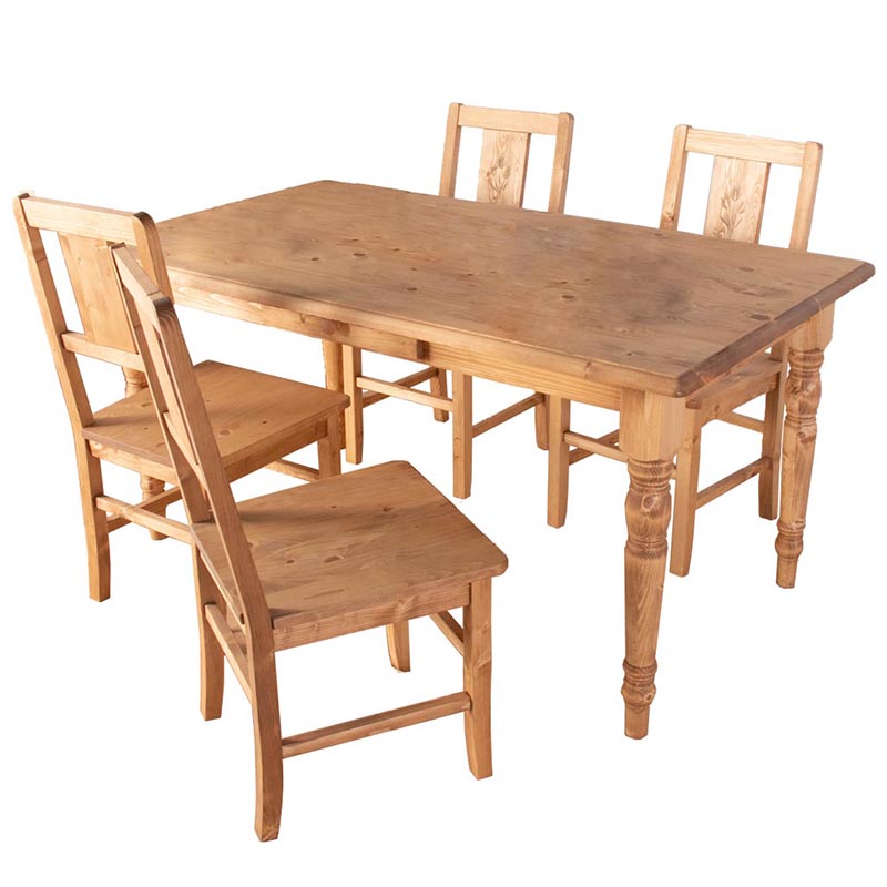 ダイニングセット150幅 カントリー家具 【デンバー ダイニング5点