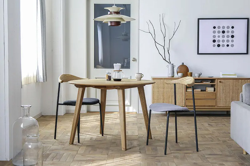 ダイニングテーブル 1230円卓 丸テーブル【デッケ 1230 丸型】オーク