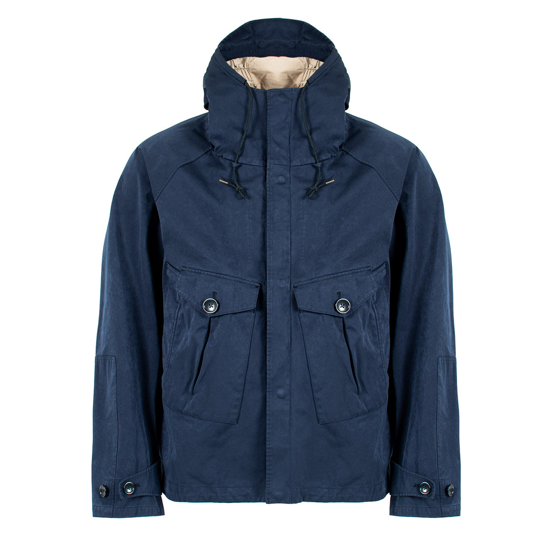 Ten C Hooded 2 Pocket Tempest Jacket Navy | Yards Store