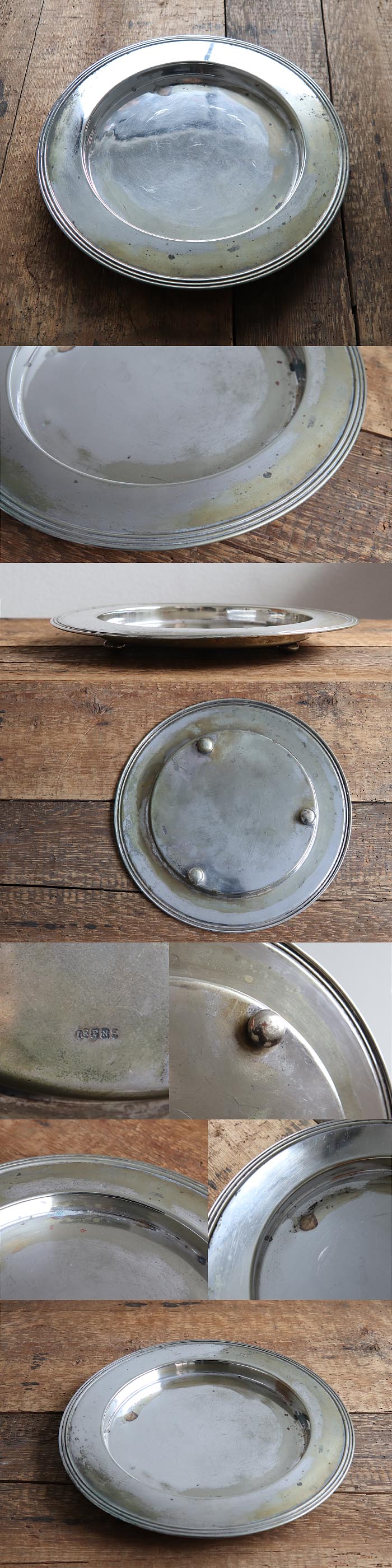 イギリス アンティーク シルバープレート トレイ/銀メッキ/お盆/盛皿