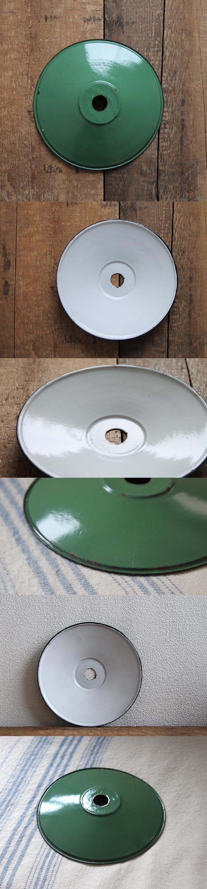 フランス アンティーク ホーロー製ランプシェード/インダストリアル