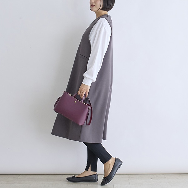 ジョーゼットポンチジャンパースカート(ブラック)｜SALE（ファッション