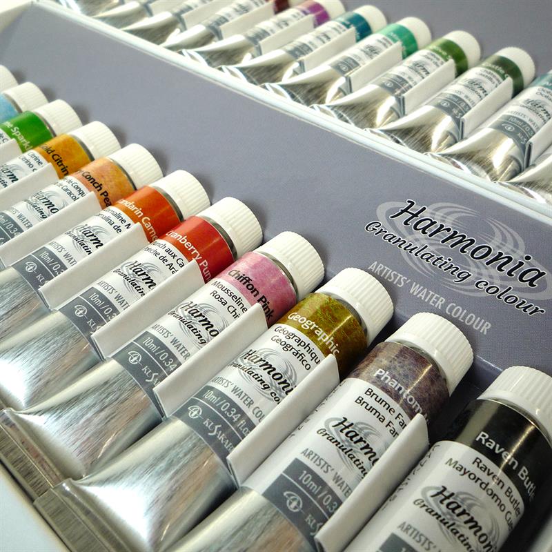 クサカベ 透明水彩絵具 ハルモニア 分離色 グラニュレーションカラー